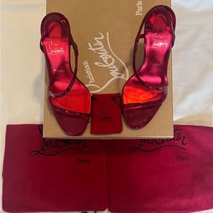 CHRISTIAN LOUBOUTIN Red Rosalie Heeled Sandals